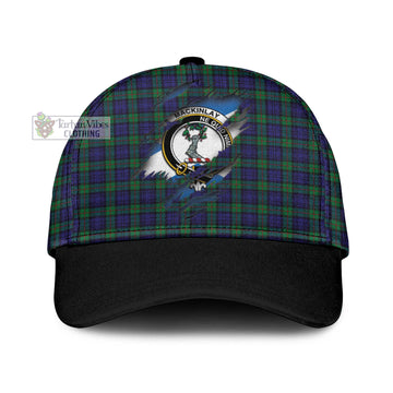 MacKinlay Modern Tartan Classic Cap with Family Crest In Me Style