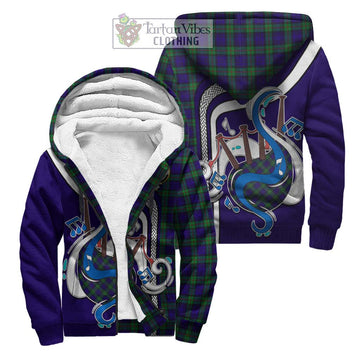MacKinlay (McKinlay) Tartan Sherpa Hoodie with Epic Bagpipe Style