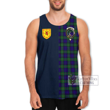 Tartan Vibes Clothing MacKinlay Modern Tartan Men's Tank Top with Scottish Lion Royal Arm Half Style
