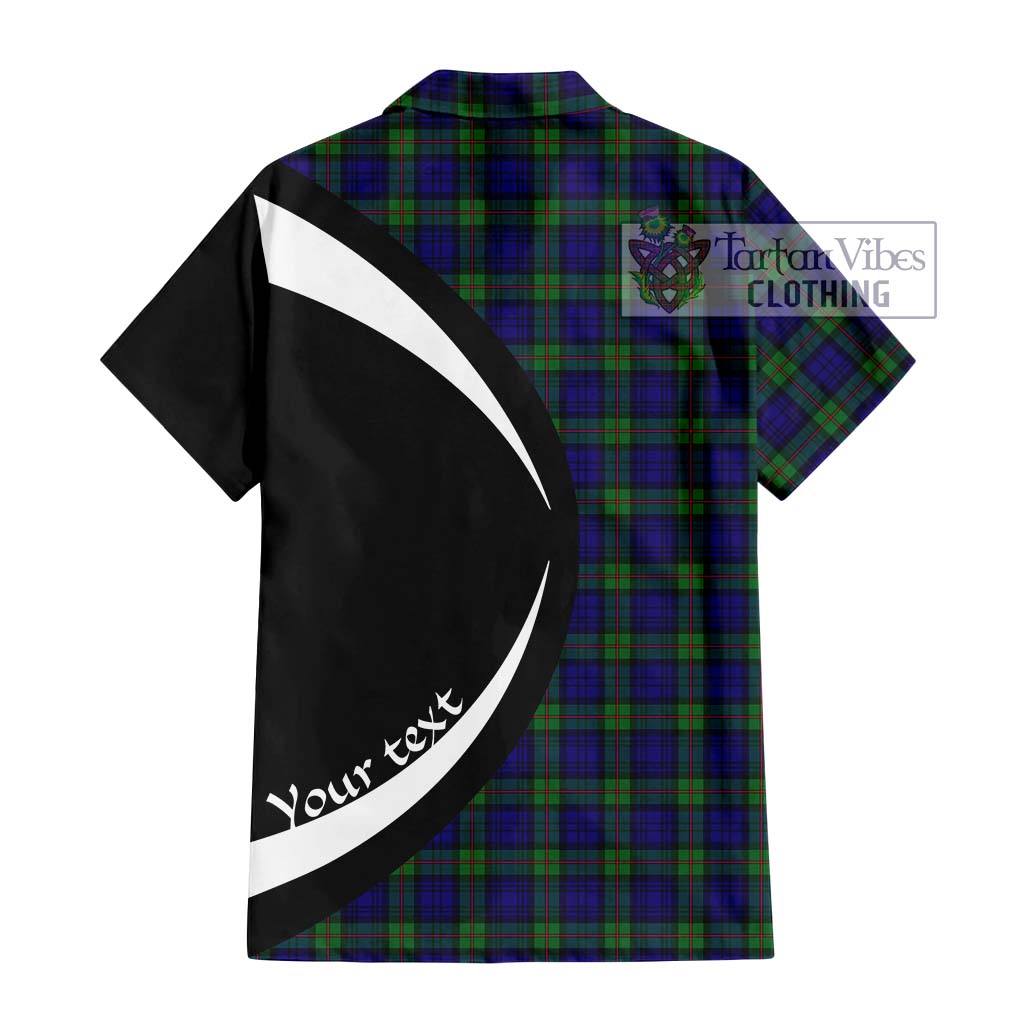 MacKinlay (McKinlay) Tartan Short Sleeve Button Up with Family Crest Circle Style - Tartan Vibes Clothing