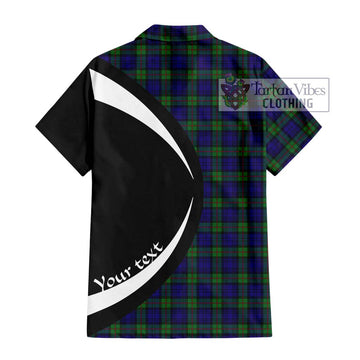 MacKinlay (McKinlay) Tartan Short Sleeve Button Up with Family Crest Circle Style - Tartan Vibes Clothing