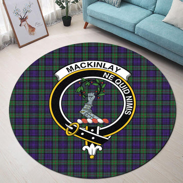 mackinlay-modern-tartan-round-rug-with-family-crest