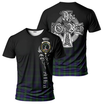 Tartan Vibes Clothing MacKinlay Modern Tartan T-Shirt Featuring Alba Gu Brath Family Crest Celtic Inspired