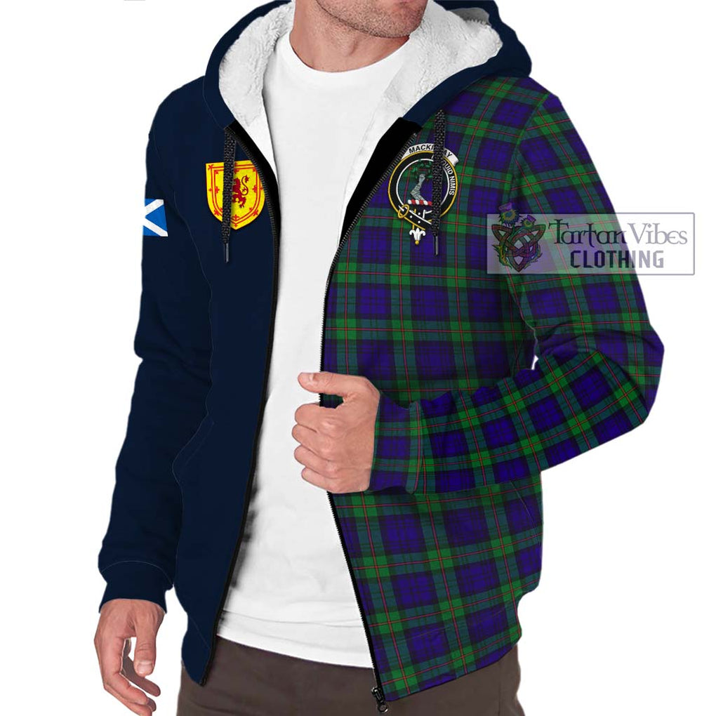 Tartan Vibes Clothing MacKinlay Modern Tartan Sherpa Hoodie with Scottish Lion Royal Arm Half Style