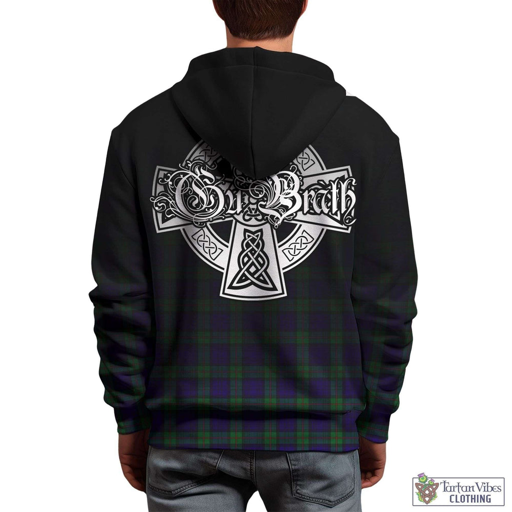 Tartan Vibes Clothing MacKinlay Modern Tartan Hoodie Featuring Alba Gu Brath Family Crest Celtic Inspired