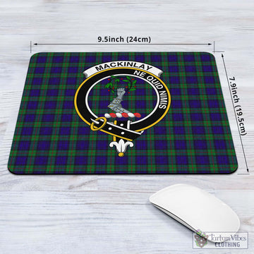 Tartan Vibes Clothing MacKinlay Modern Tartan Mouse Pad with Family Crest