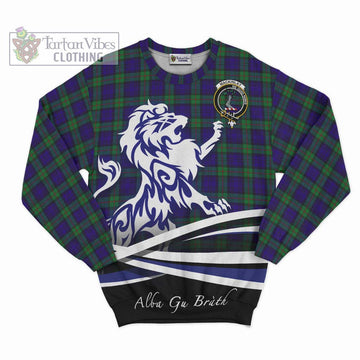 MacKinlay (McKinlay) Tartan Sweatshirt with Alba Gu Brath Regal Lion Emblem - Tartanvibesclothing Shop