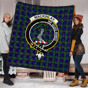 MacKinlay Modern Tartan Quilt with Family Crest