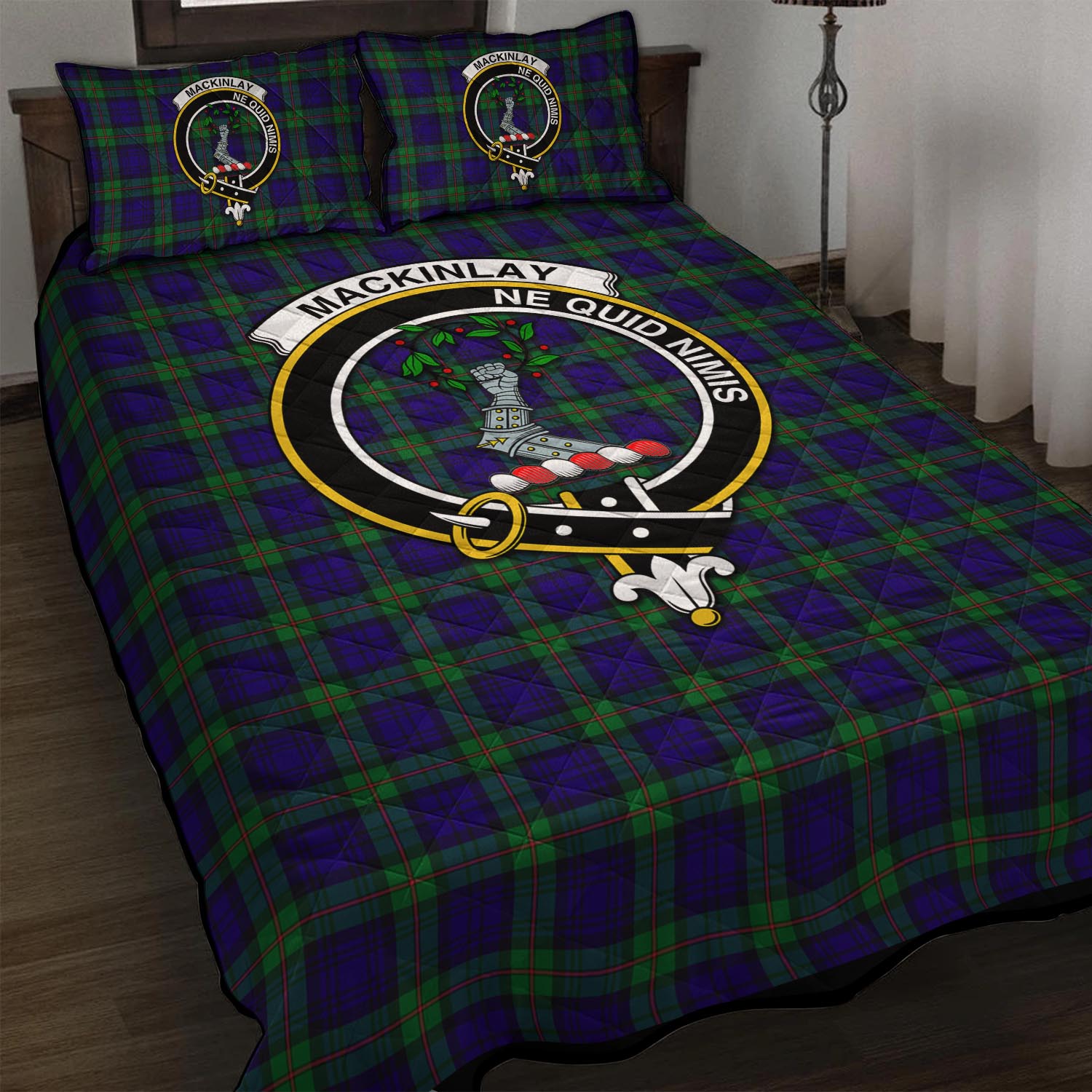 MacKinlay (McKinlay) Tartan Quilt Bed Set with Family Crest - Tartan Vibes Clothing