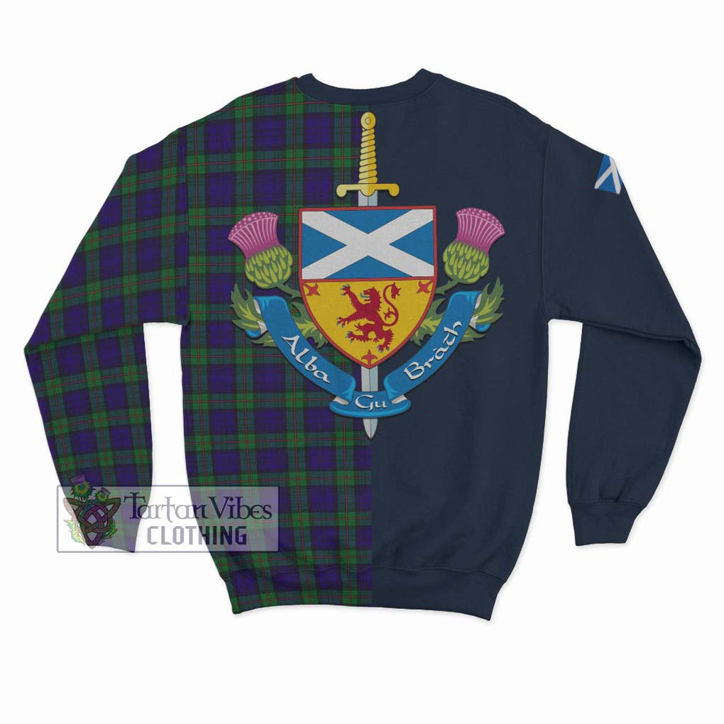 Tartan Vibes Clothing MacKinlay Modern Tartan Sweatshirt with Scottish Lion Royal Arm Half Style