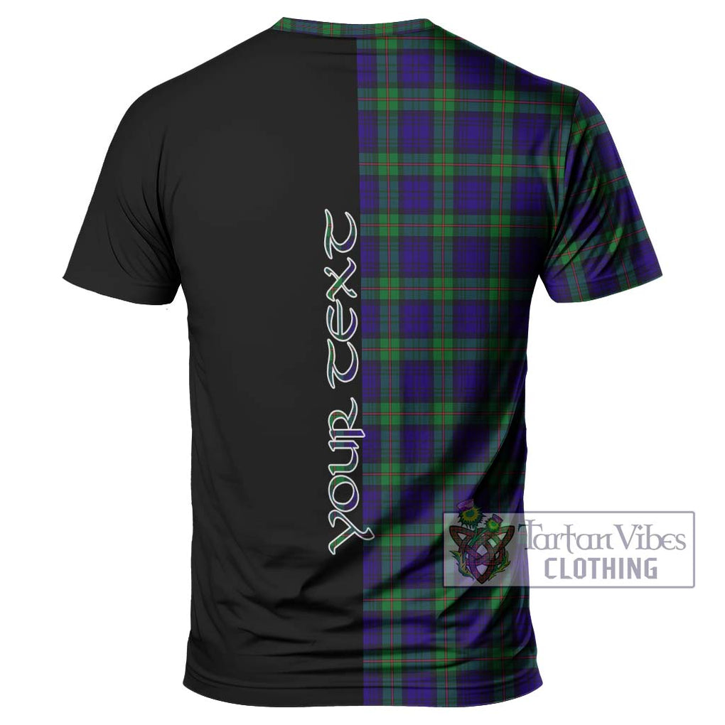 MacKinlay (McKinlay) Tartan T-Shirt with Family Crest and Half Of Me Style - Tartanvibesclothing Shop