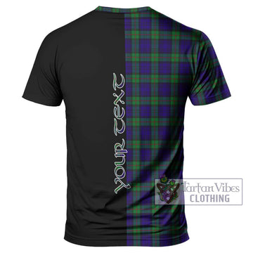 MacKinlay (McKinlay) Tartan T-Shirt with Family Crest and Half Of Me Style - Tartanvibesclothing Shop