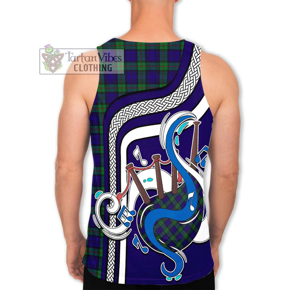 MacKinlay (McKinlay) Tartan Men's Tank Top with Epic Bagpipe Style - Tartanvibesclothing Shop