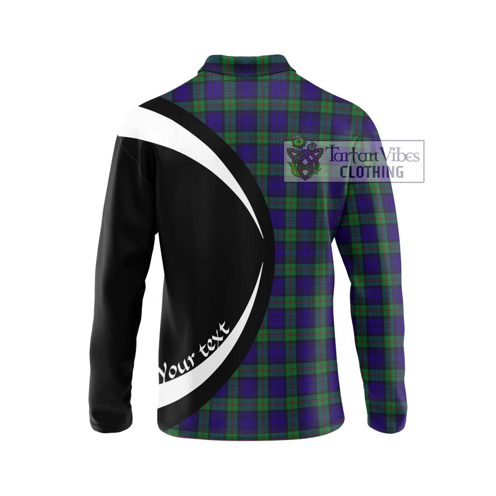 MacKinlay (McKinlay) Tartan Long Sleeve Polo Shirt with Family Crest Circle Style - Tartan Vibes Clothing