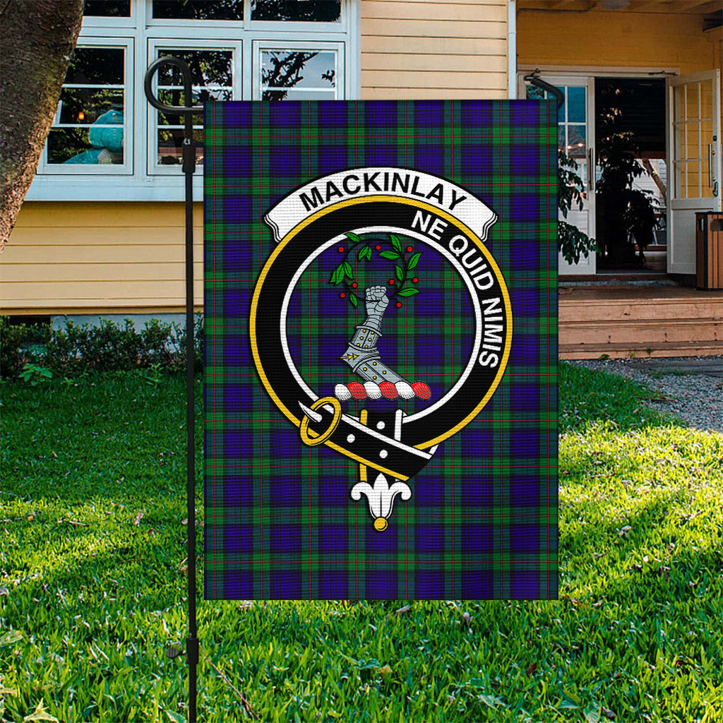 MacKinlay McKinlay Tartan Garden Flag With Family Crest mackinlay-mckinlay-tartan-garden-flag-with-family-crest