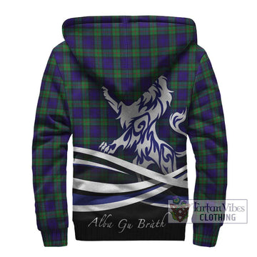 MacKinlay (McKinlay) Tartan Sherpa Hoodie with Alba Gu Brath Regal Lion Emblem - Tartanvibesclothing Shop