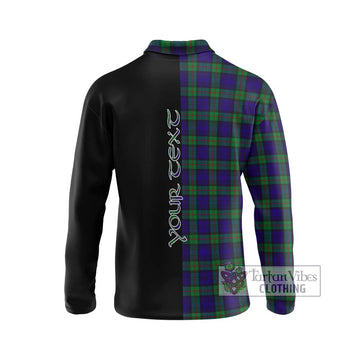 MacKinlay (McKinlay) Tartan Long Sleeve Polo Shirt with Family Crest and Half Of Me Style