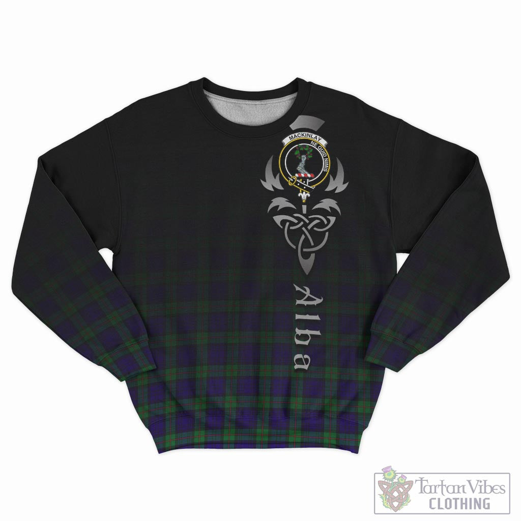 Tartan Vibes Clothing MacKinlay Modern Tartan Sweatshirt Featuring Alba Gu Brath Family Crest Celtic Inspired
