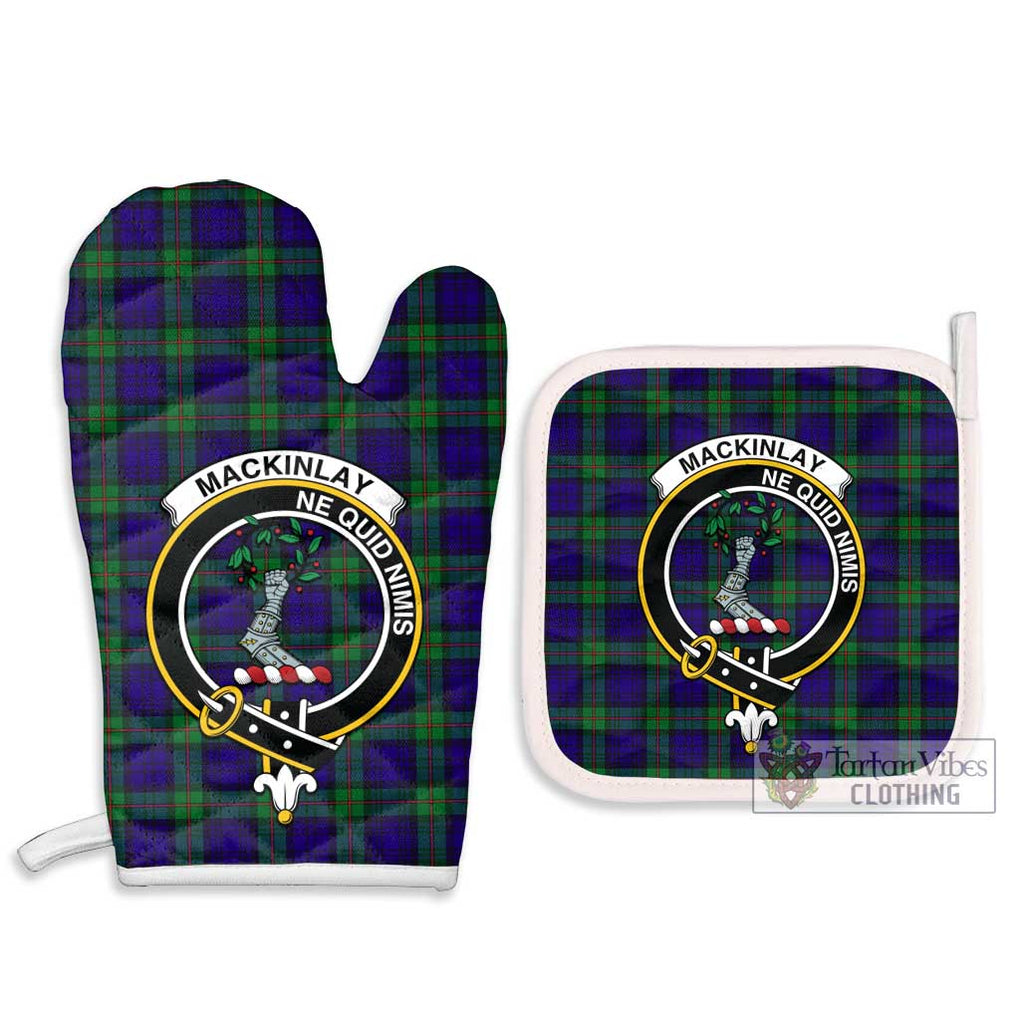 MacKinlay (McKinlay) Tartan Combo Oven Mitt & Pot-Holder with Family Crest Combo 1 Oven Mitt & 2 Pot-Holder White - Tartan Vibes Clothing