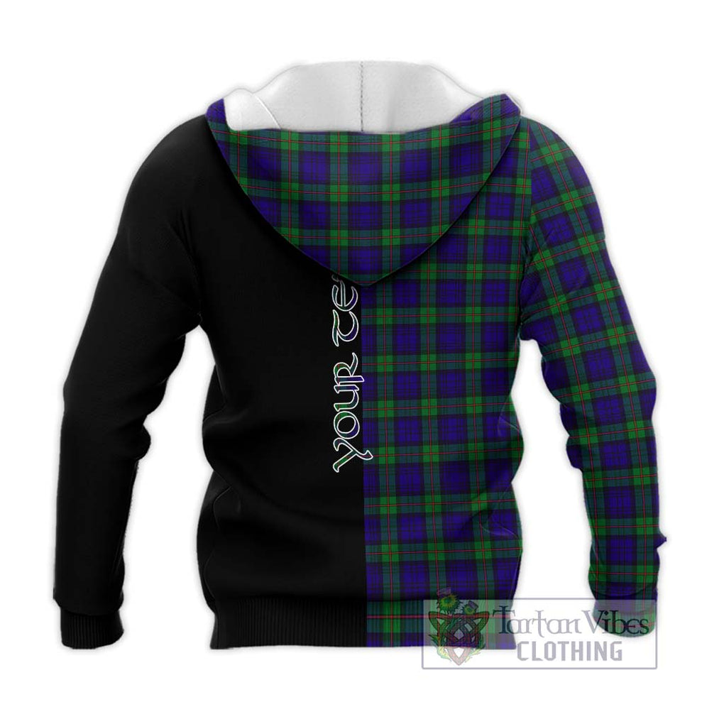 MacKinlay (McKinlay) Tartan Knitted Hoodie with Family Crest and Half Of Me Style - Tartanvibesclothing Shop