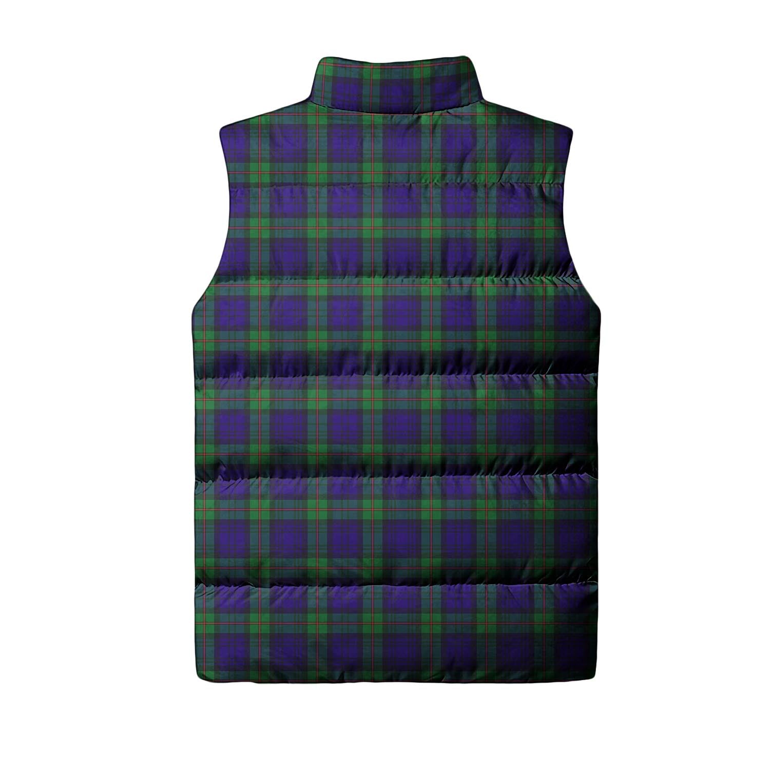 MacKinlay Modern Tartan Sleeveless Puffer Jacket with Family Crest - Tartanvibesclothing