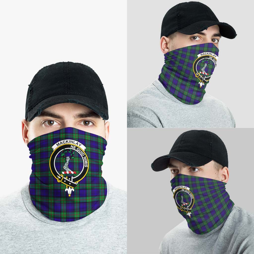 MacKinlay Modern Tartan Neck Gaiters, Tartan Bandanas, Tartan Head Band with Family Crest