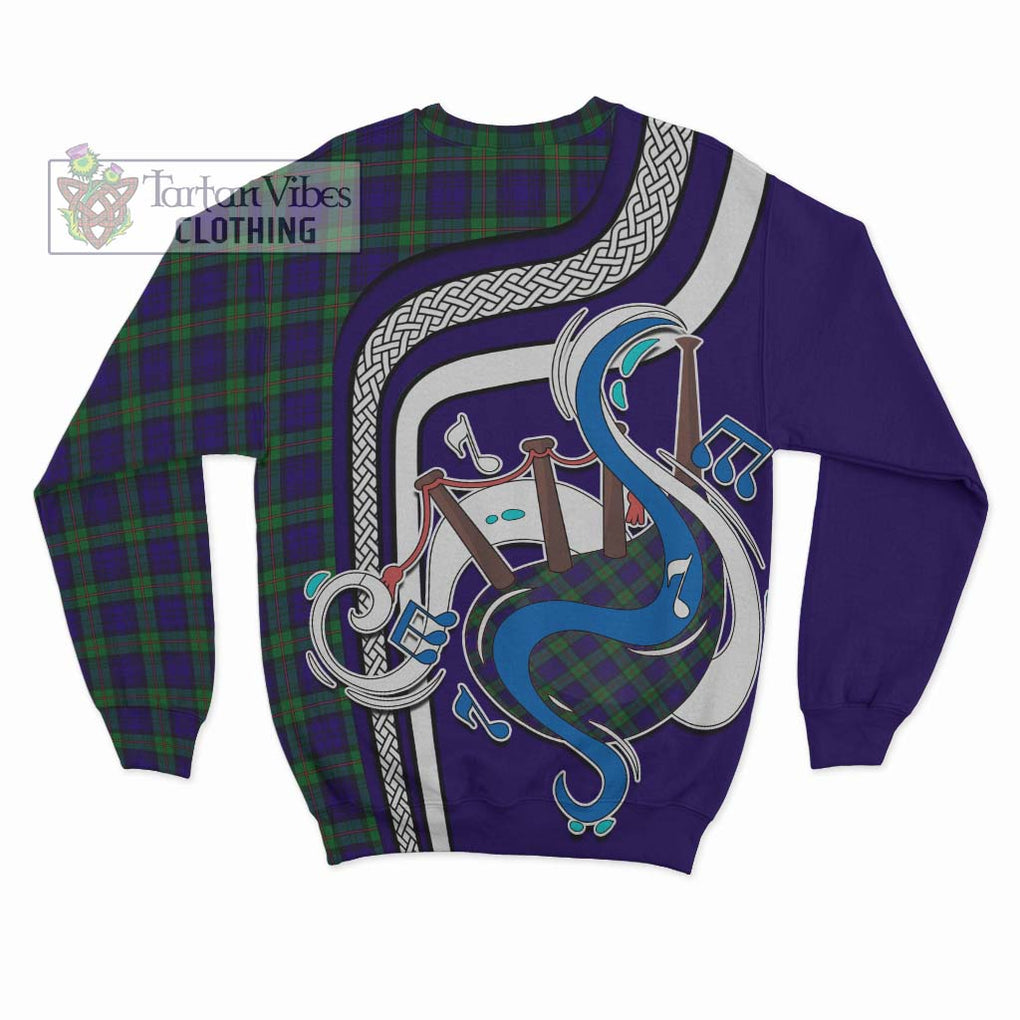 Tartan Vibes Clothing MacKinlay Modern Tartan Sweatshirt with Epic Bagpipe Style