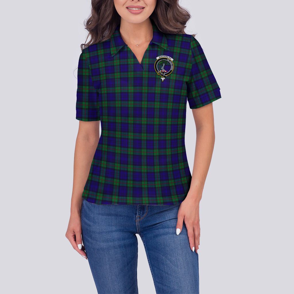 MacKinlay (McKinlay) Tartan Polo Shirt with Family Crest For Women - Tartan Vibes Clothing