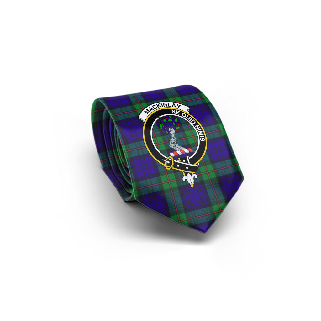 MacKinlay (McKinlay) Tartan Classic Necktie with Family Crest - Tartan Vibes Clothing
