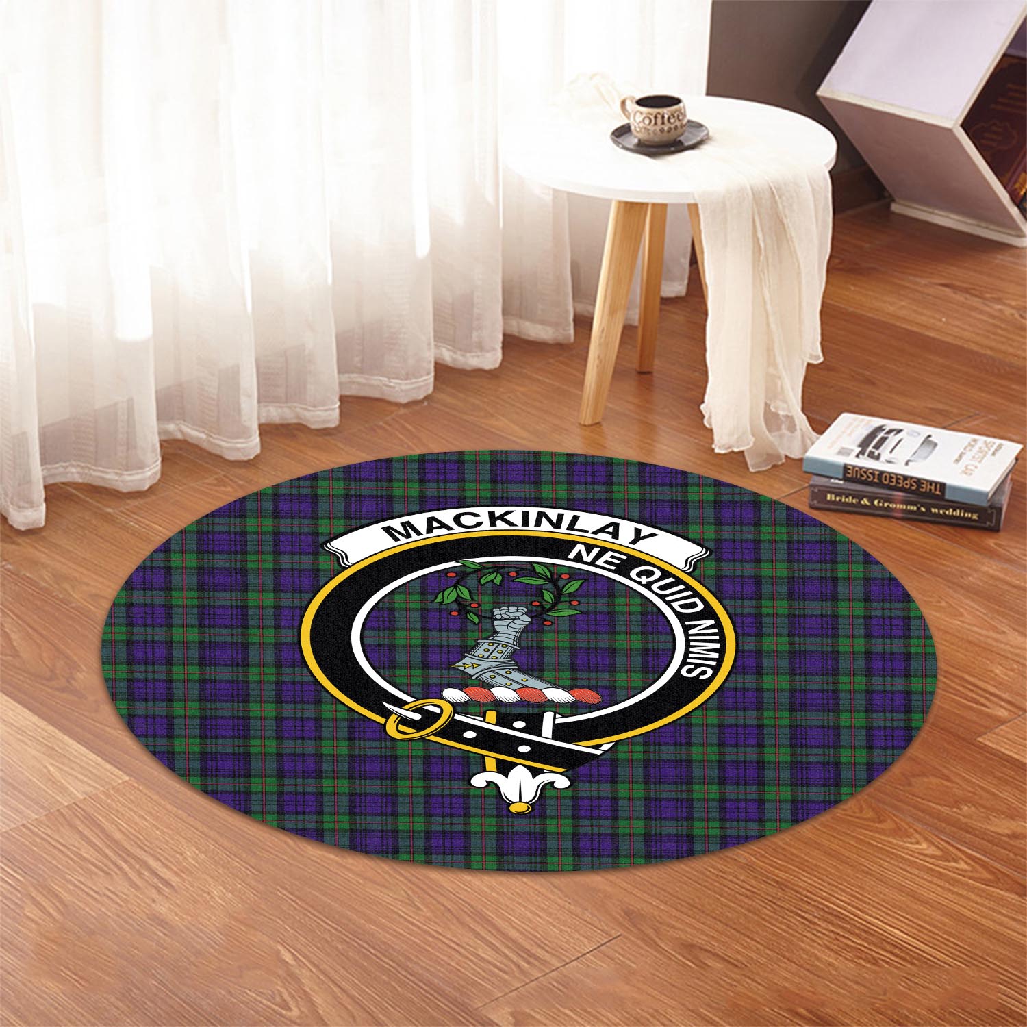 mackinlay-modern-tartan-round-rug-with-family-crest