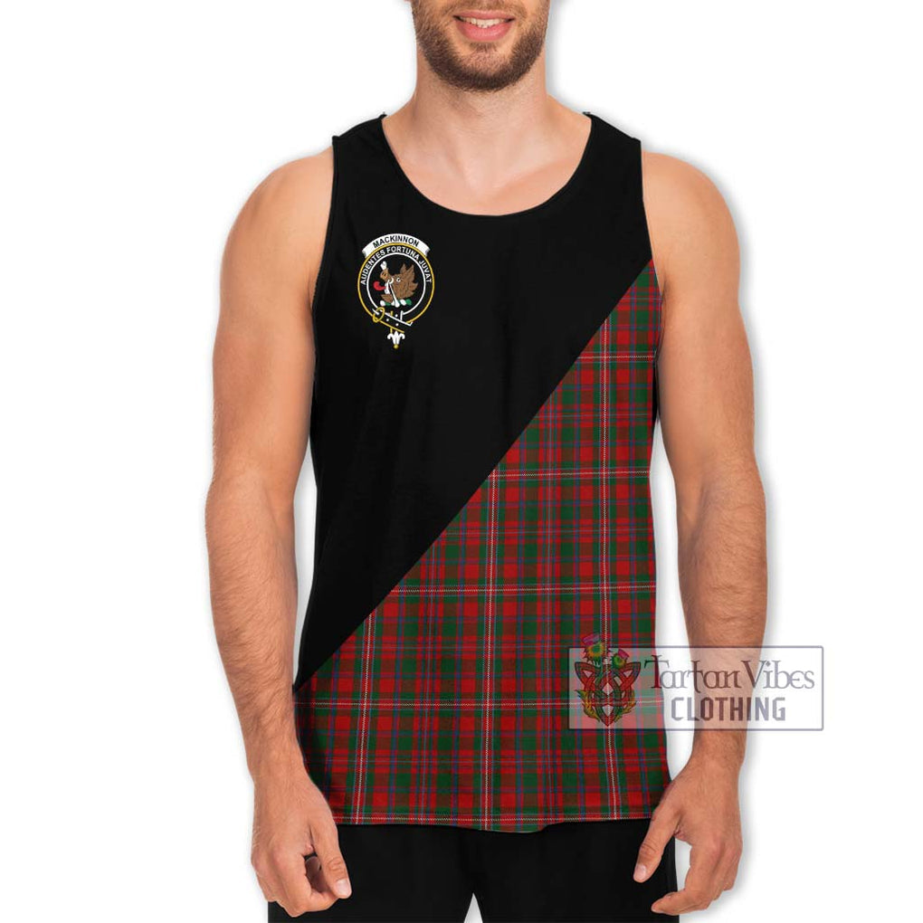 MacKinnon (McKinnon) Tartan Men's Tank Top with Family Crest and Military Logo Style Men - Tartanvibesclothing Shop