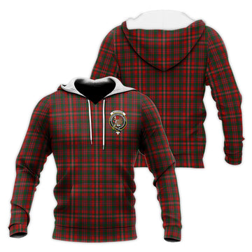 MacKinnon Tartan Knitted Hoodie with Family Crest