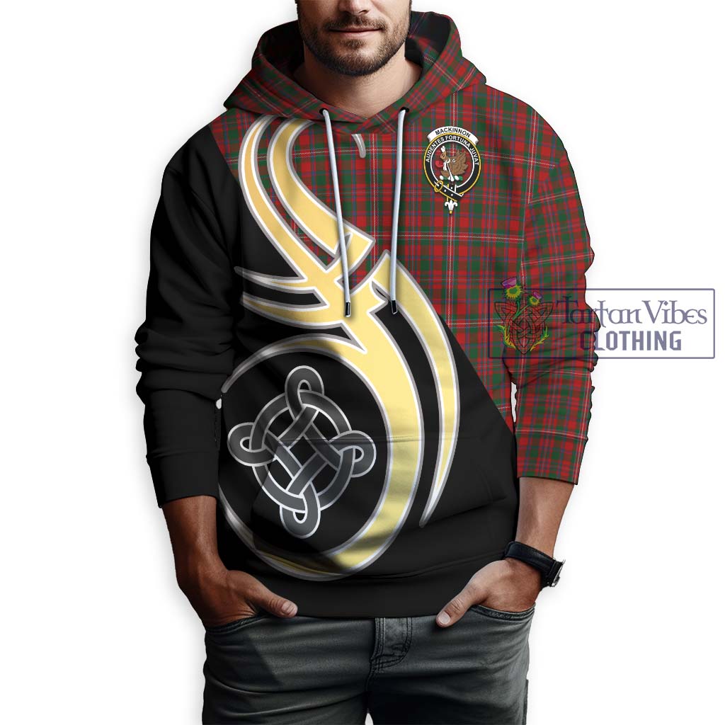 MacKinnon (McKinnon) Tartan Hoodie with Family Crest and Celtic Symbol Style Zip Hoodie - Tartan Vibes Clothing