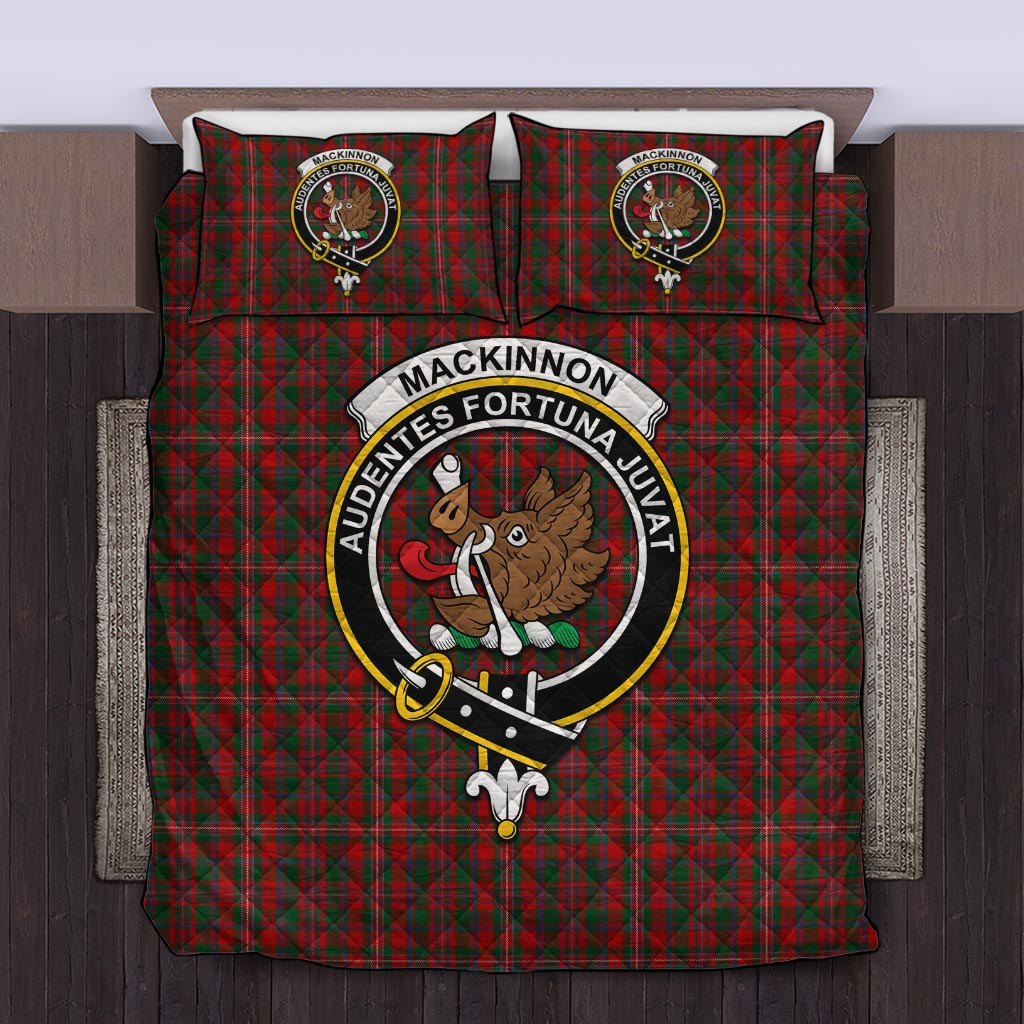 MacKinnon (McKinnon) Tartan Quilt Bed Set with Family Crest Twin - Tartan Vibes Clothing