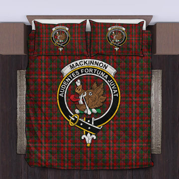 MacKinnon (McKinnon) Tartan Quilt Bed Set with Family Crest