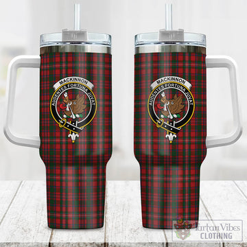 MacKinnon Tartan and Family Crest Tumbler with Handle