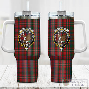 MacKinnon (McKinnon) Tartan Tumbler with Handle with Family Crest