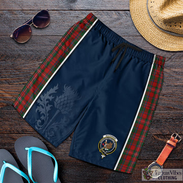 MacKinnon Tartan Men's Shorts with Family Crest and Scottish Thistle Vibes Sport Style
