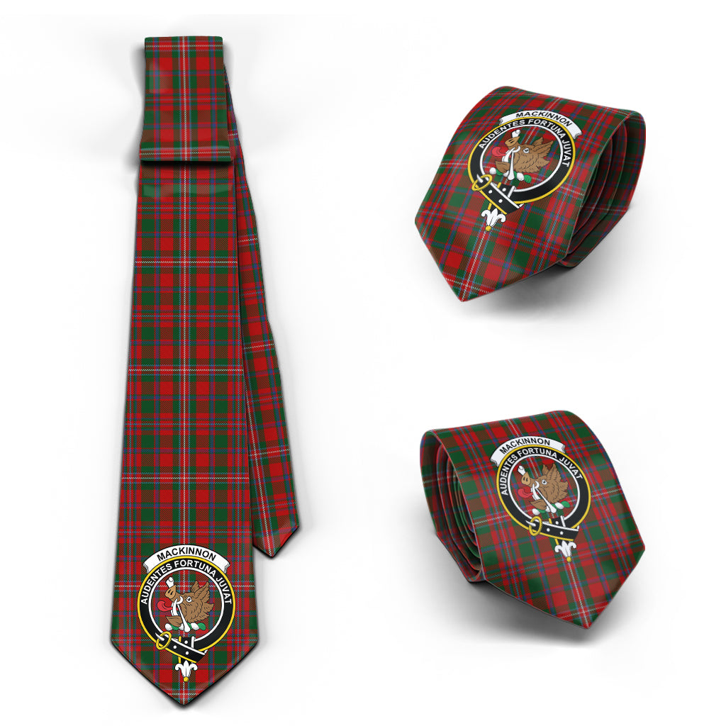 MacKinnon (McKinnon) Tartan Classic Necktie with Family Crest Necktie One Size - Tartan Vibes Clothing