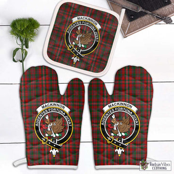 MacKinnon (McKinnon) Tartan Combo Oven Mitt & Pot-Holder with Family Crest Combo 1 Oven Mitt & 1 Pot-Holder White - Tartan Vibes Clothing