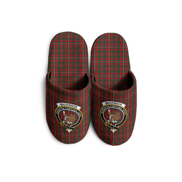 MacKinnon Tartan Home Slippers with Family Crest