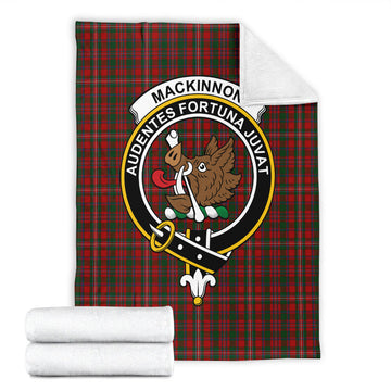 MacKinnon Tartan Blanket with Family Crest
