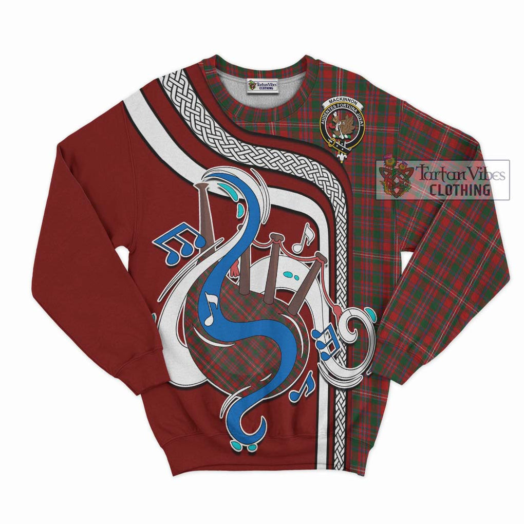 Tartan Vibes Clothing MacKinnon Tartan Sweatshirt with Epic Bagpipe Style