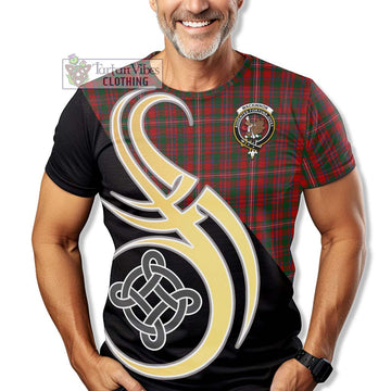 Tartan Vibes Clothing MacKinnon Tartan T-Shirt with Family Crest and Celtic Symbol Style