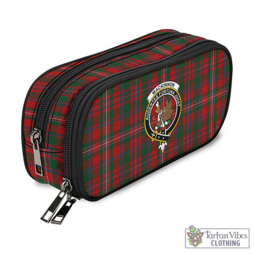 MacKinnon Tartan Pen and Pencil Case with Family Crest