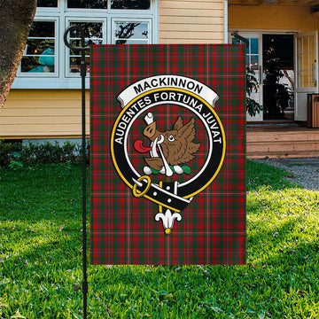 MacKinnon (McKinnon) Tartan Garden Flag with Family Crest