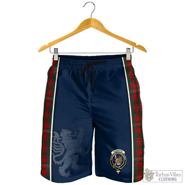 MacKinnon Tartan Men's Shorts with Family Crest and Lion Rampant Vibes Sport Style