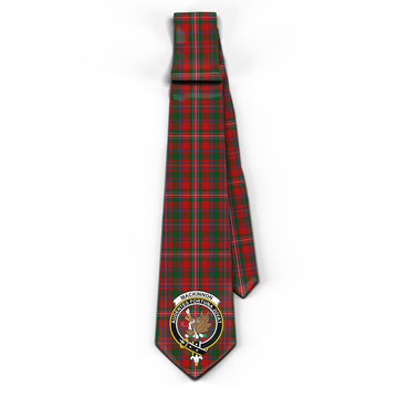 MacKinnon Tartan Classic Necktie with Family Crest