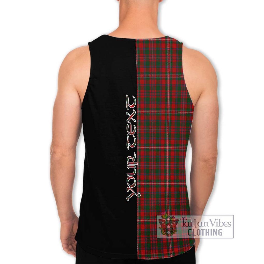 MacKinnon (McKinnon) Tartan Men's Tank Top with Family Crest and Half Of Me Style - Tartanvibesclothing Shop