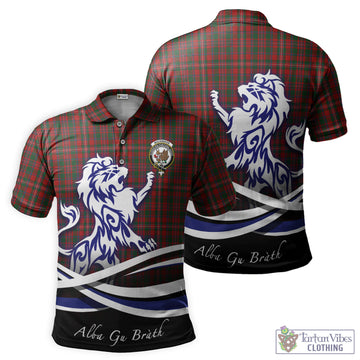 MacKinnon Tartan Polo Shirt with Alba Gu Brath Regal Lion Emblem